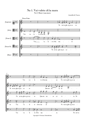 Voi volete ch'io mora