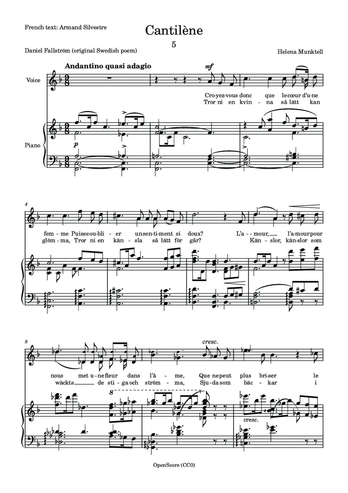 Cantilène - Page 1
