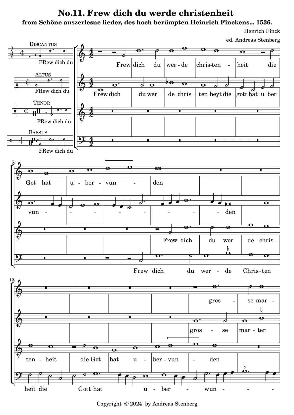 Frew dich du werde christenheit - Page 1