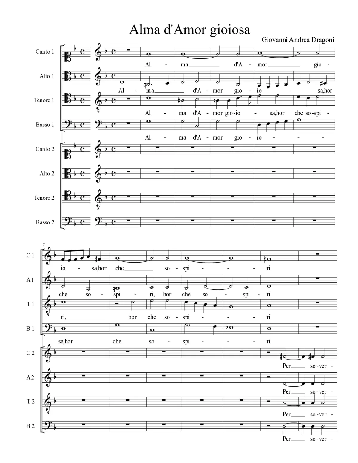 Alma d'Amor gioiosa - Page 1