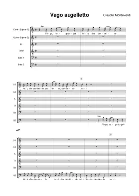 Vago augelletto che cantando vai