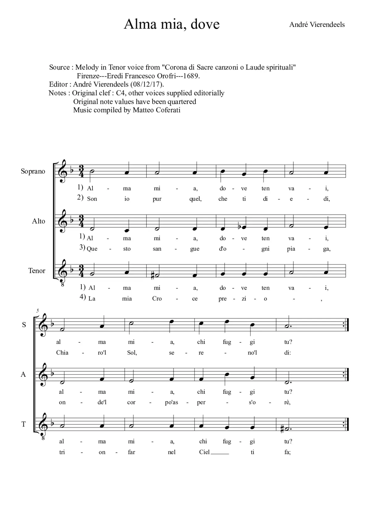 Alma mia, dove ten vai - Page 1