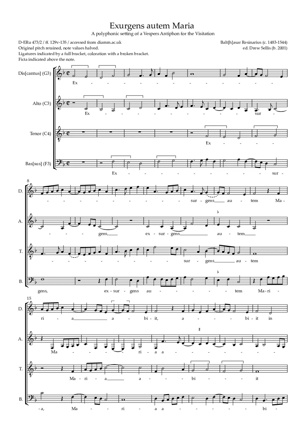 Exurgens autem Maria - Page 1