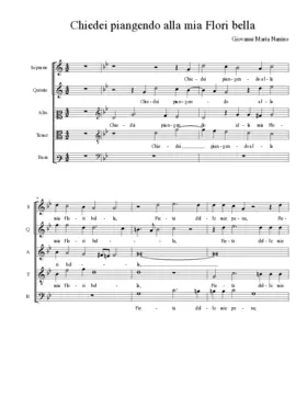 Chiedei piangendo alla mia Flori bella