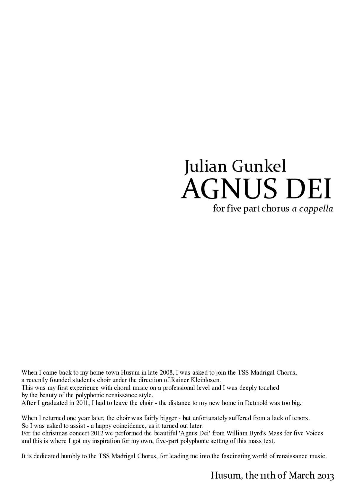 Agnus Dei - Page 1