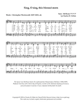 Sing, O sing, this blessed morn