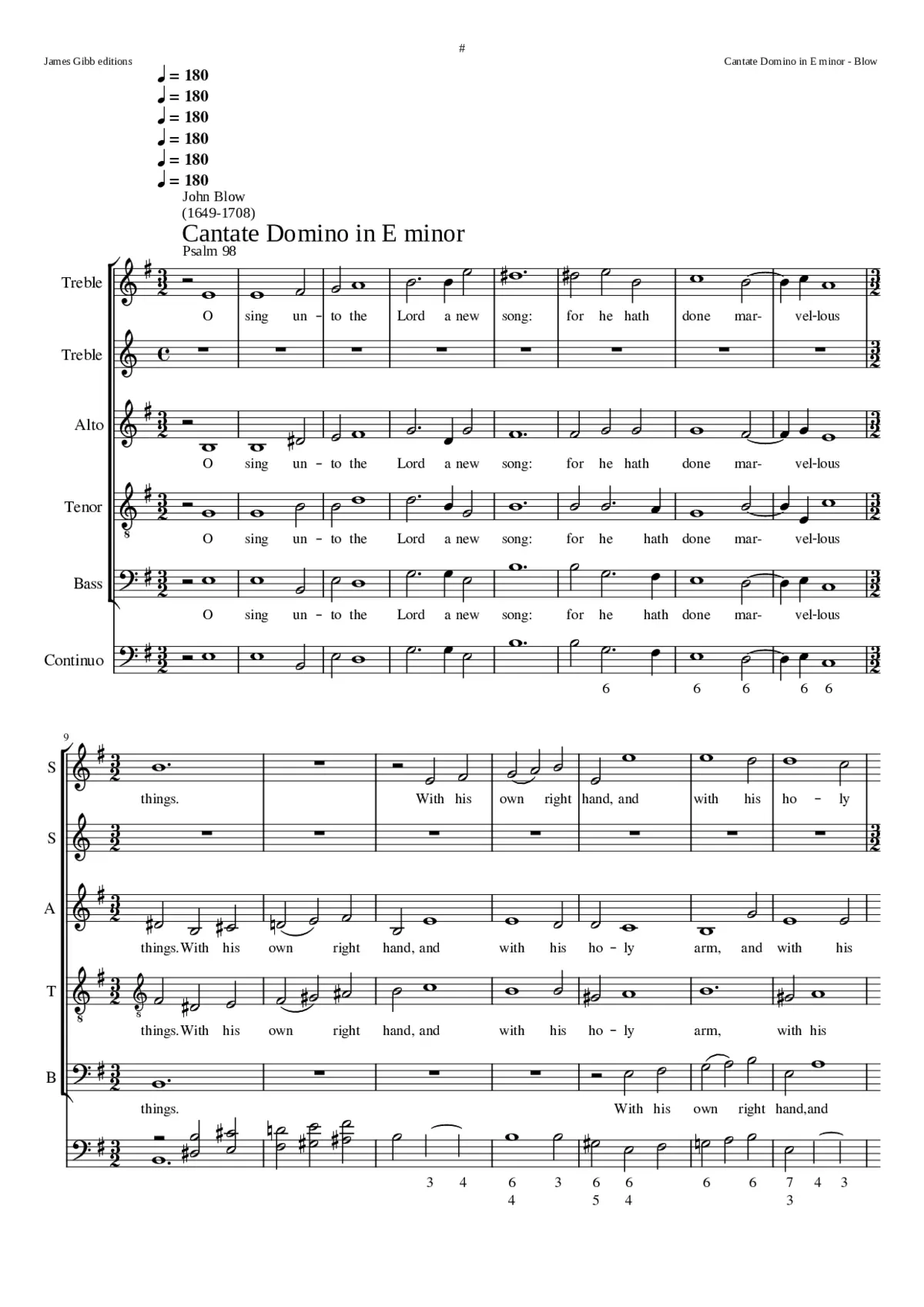 Cantate Domino in E minor - Page 1