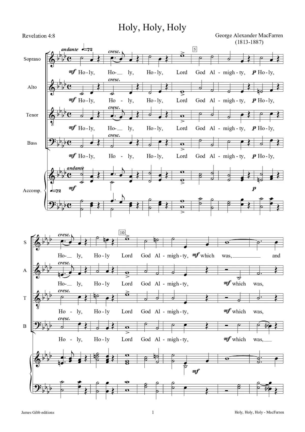 Holy, Holy, Holy - Page 1