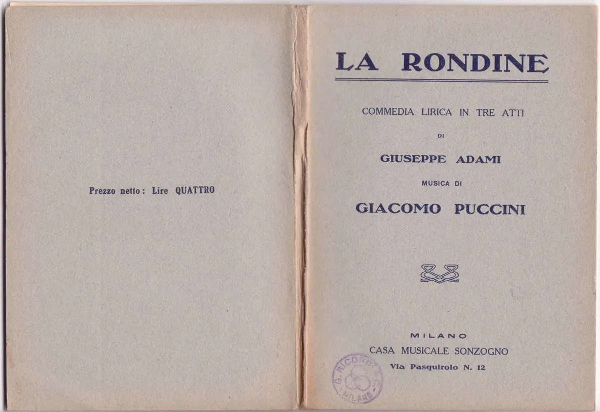 La Rondine - Page 1