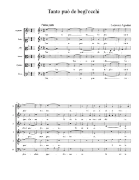 Tanto può de begl'occhi