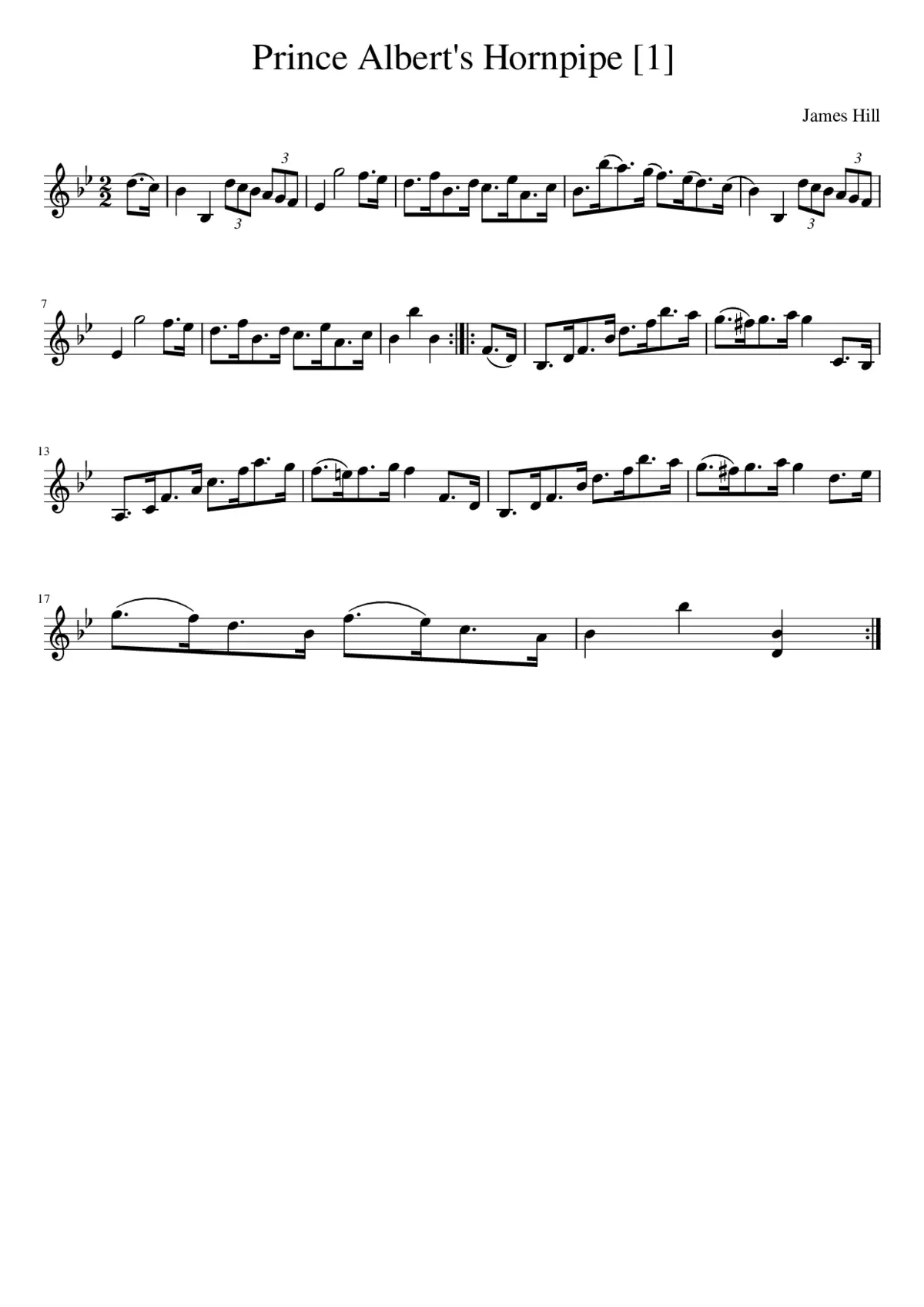 Prince Albert's Hornpipe - Page 1