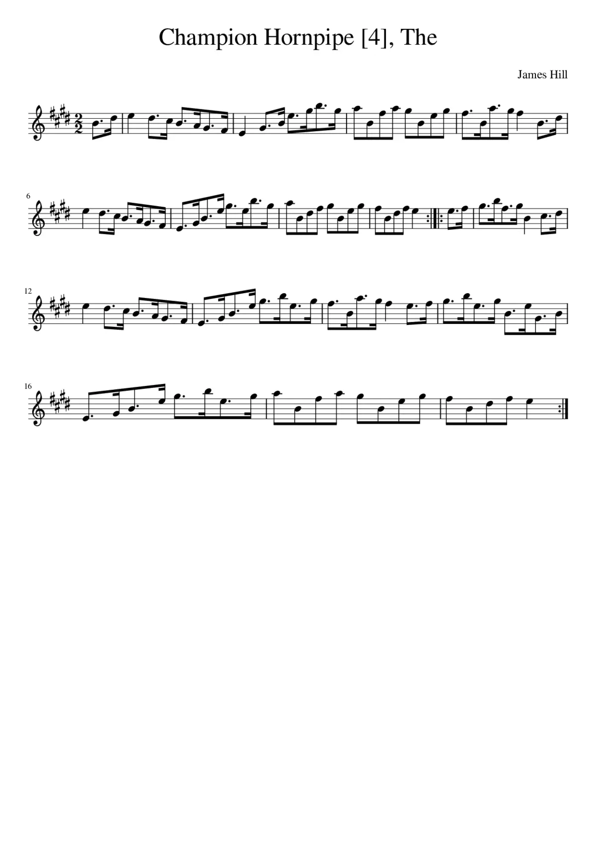 The Champion Hornpipe - Page 1