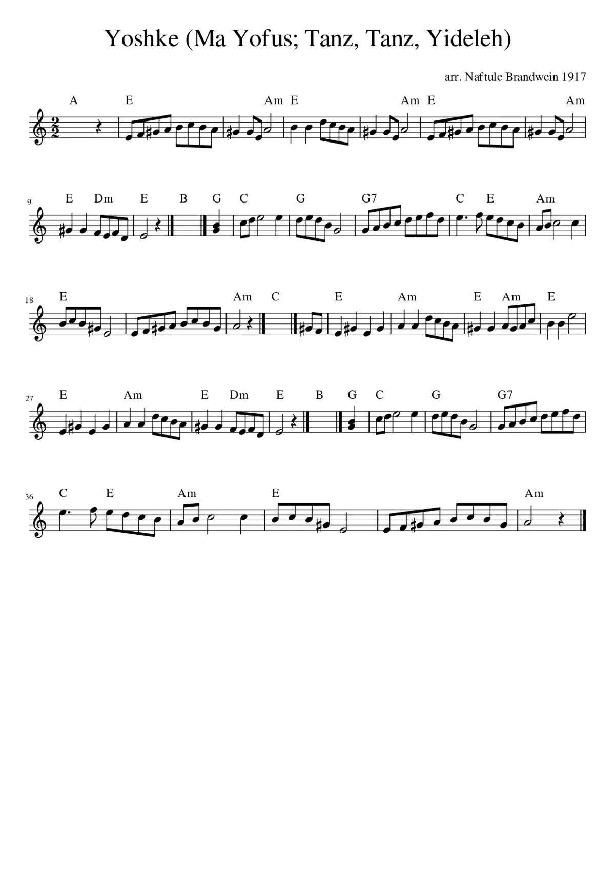 Yoshke (Ma Yofus; Tanz Tanz Yideleh) - Page 1