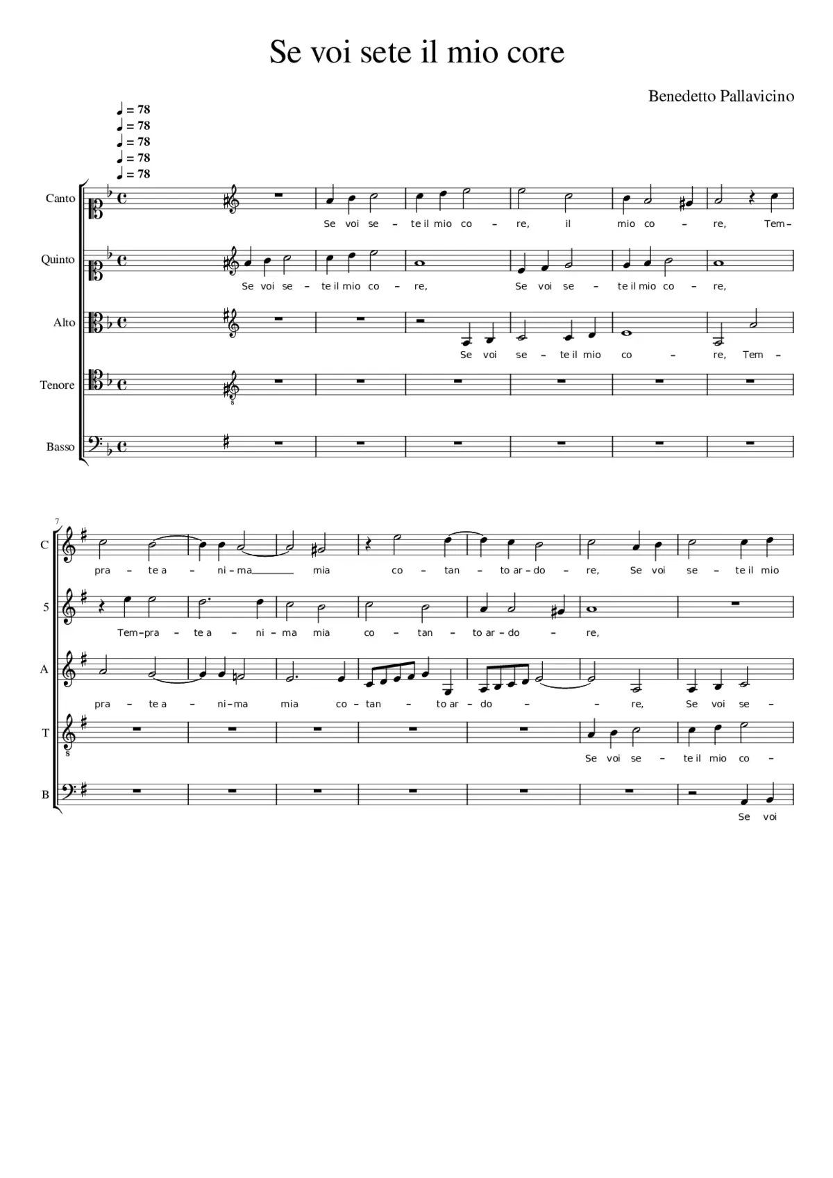 Se voi sete il mio core - Page 1