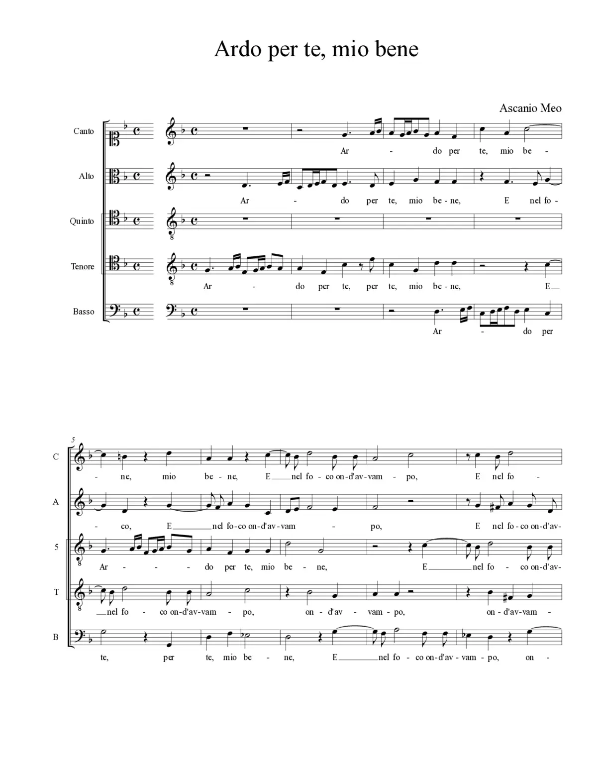 Ardo per te, mio bene - Page 1