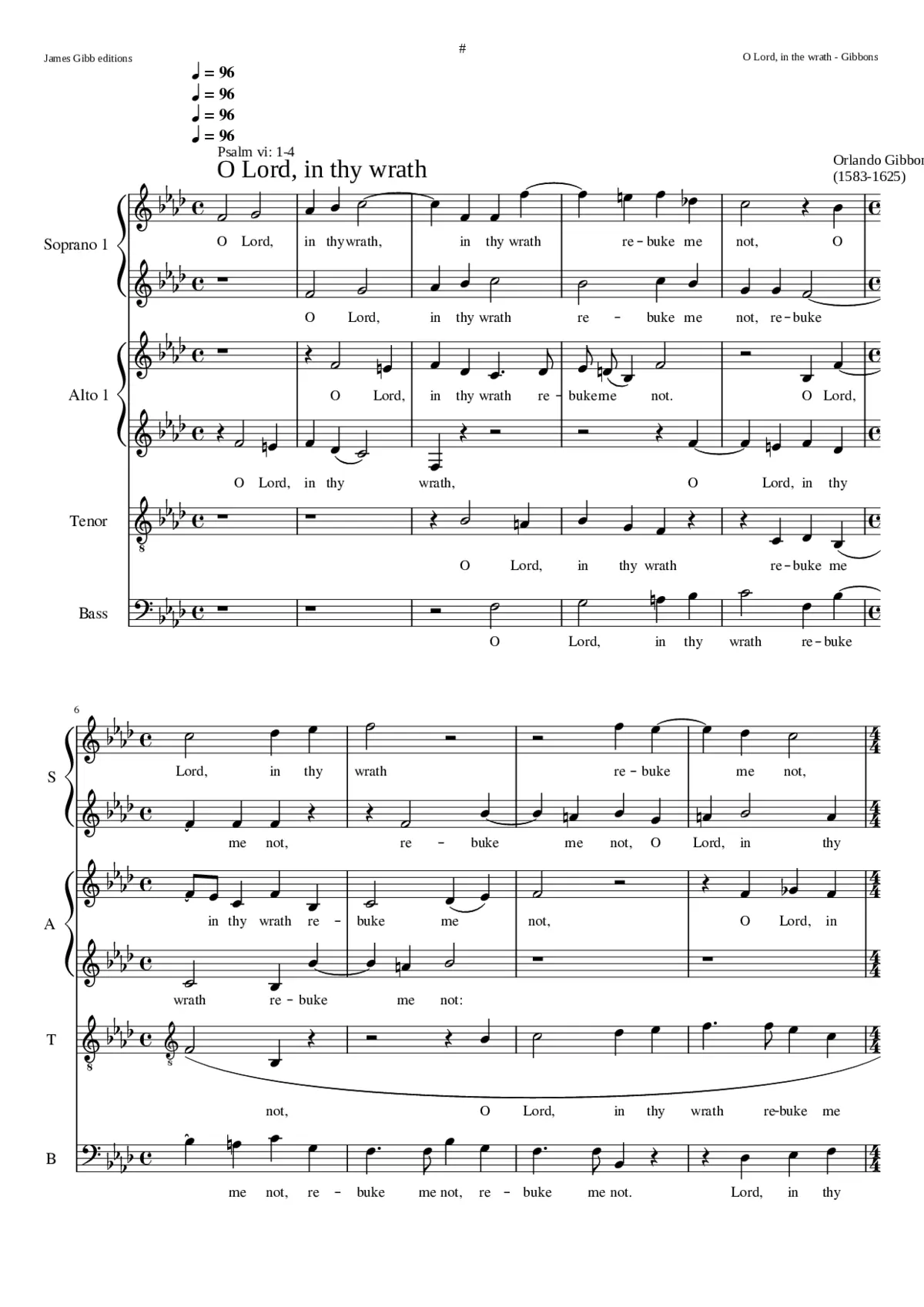 O Lord in thy wrath - Page 1