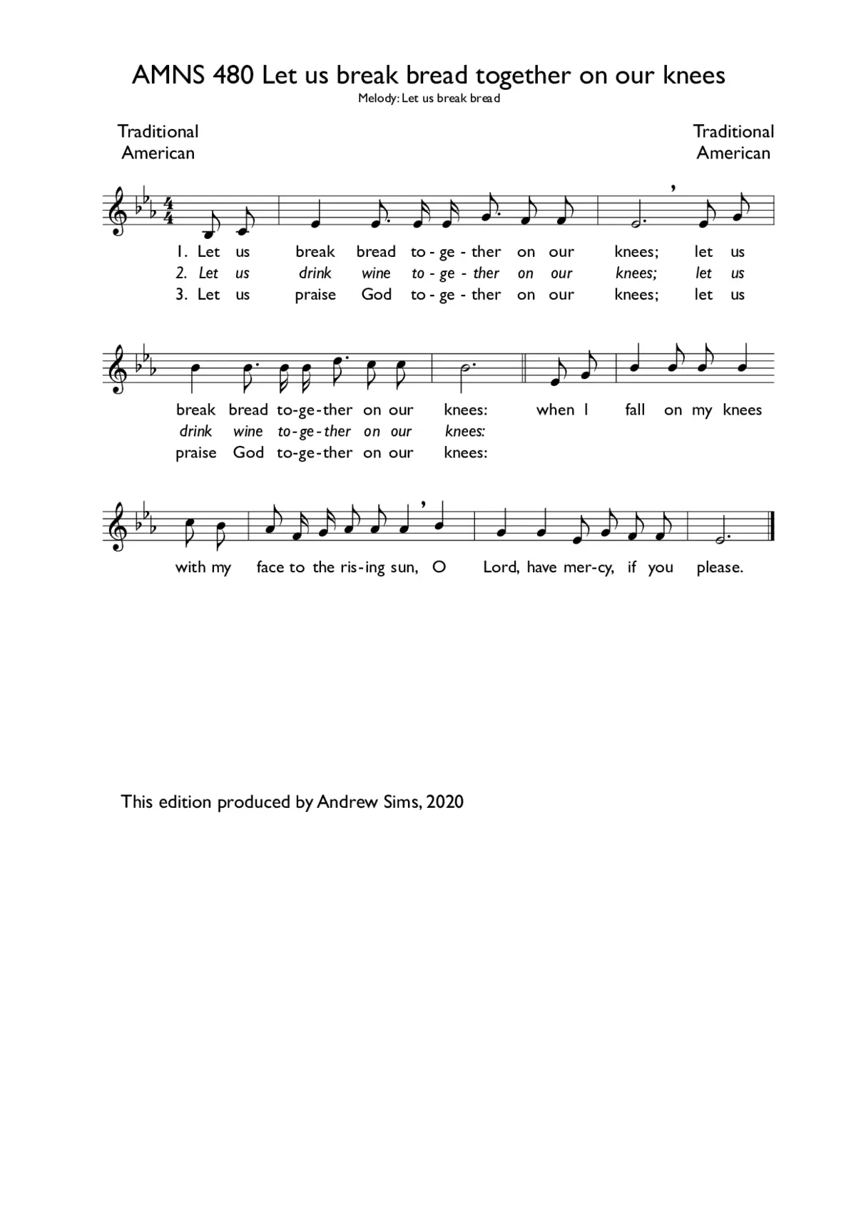 Let us break bread together - Page 1
