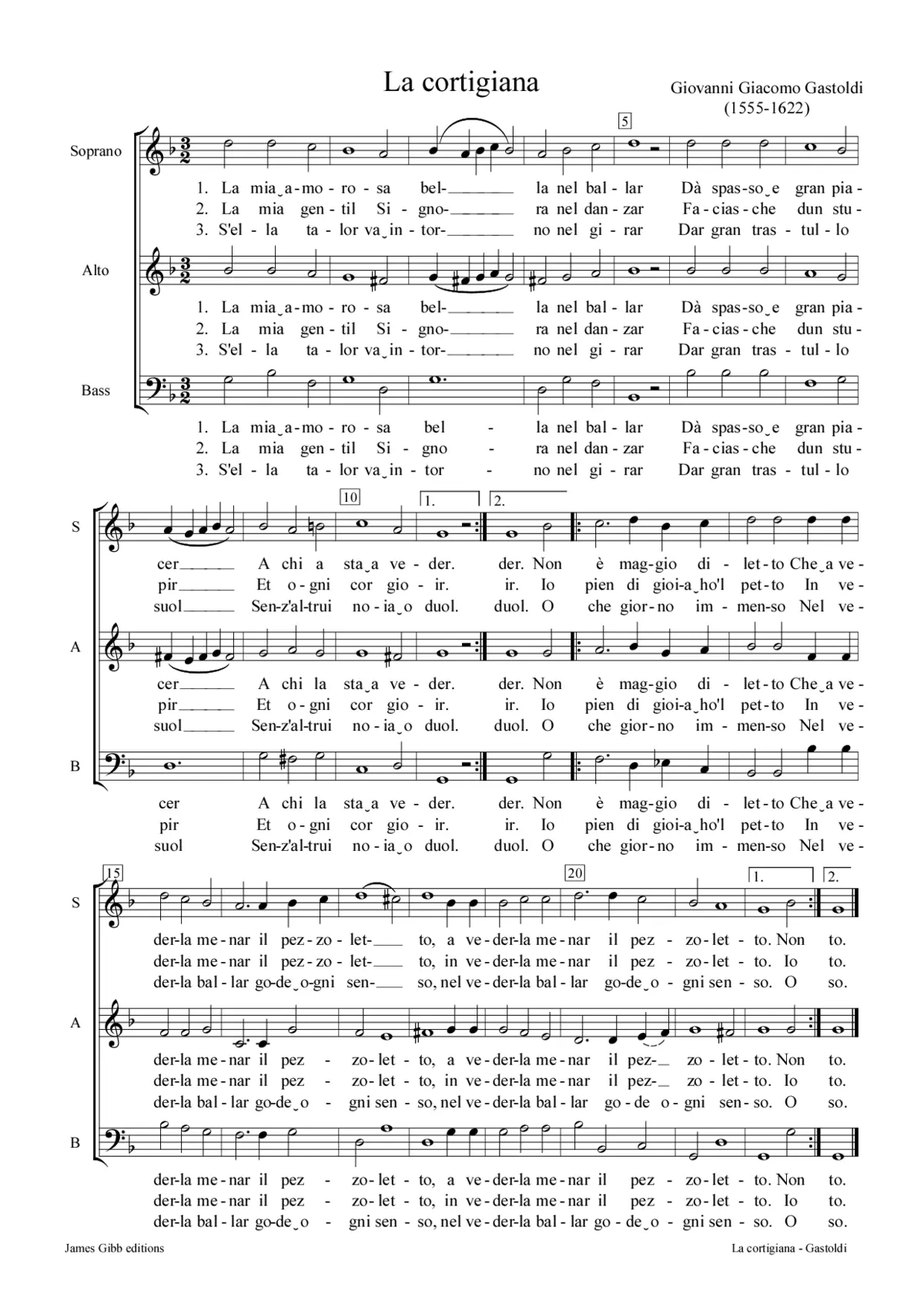 La Cortigiana (La mia amorosa bella) - Page 1