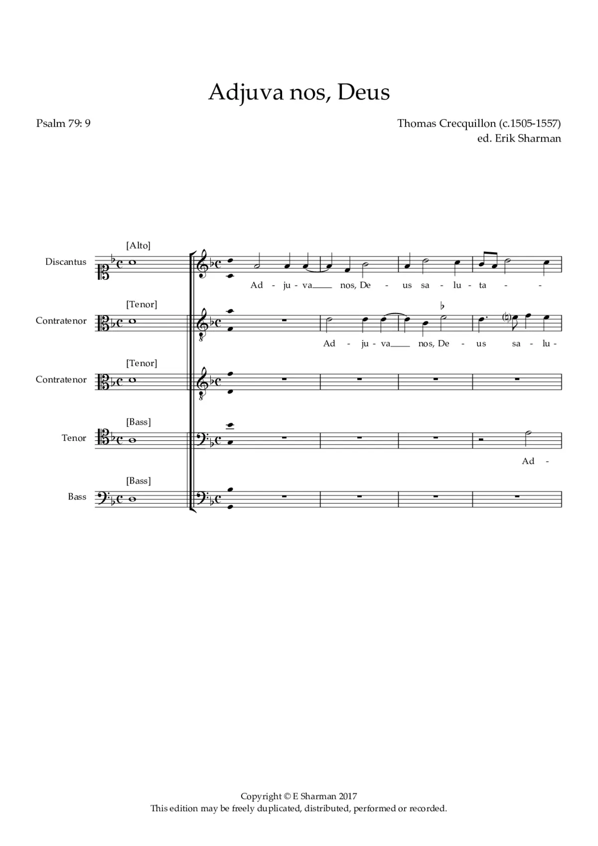 Adjuva nos, Deus - Page 1