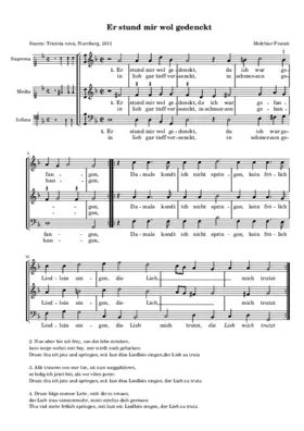 Es stund mir wol gedenckt