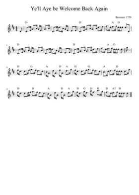 Ye'll Aye be Welcome Back Again