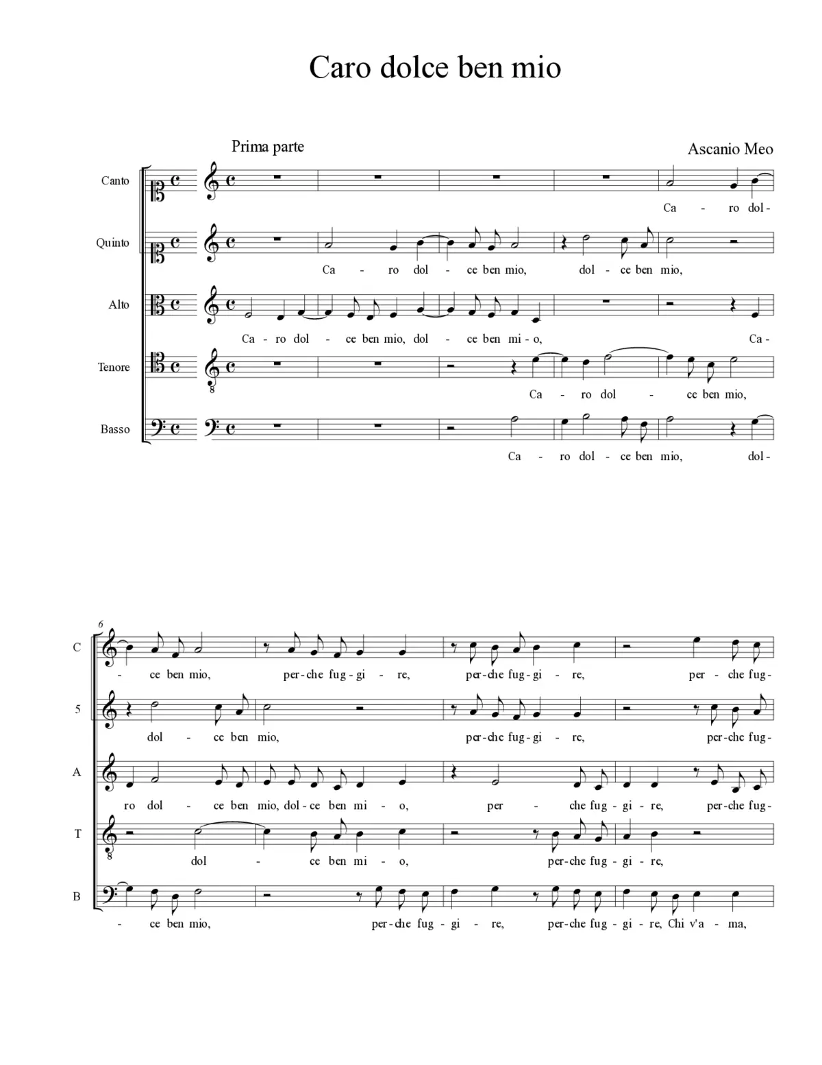 Caro dolce ben mio - Page 1
