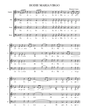 Hodie Maria virgo