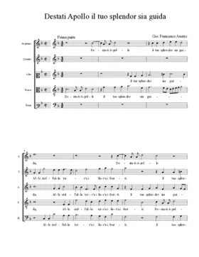 Destati Apollo il tuo splendor sia guida