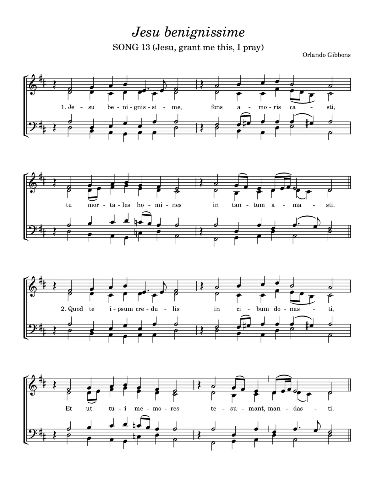 Jesu benignissime - Page 1
