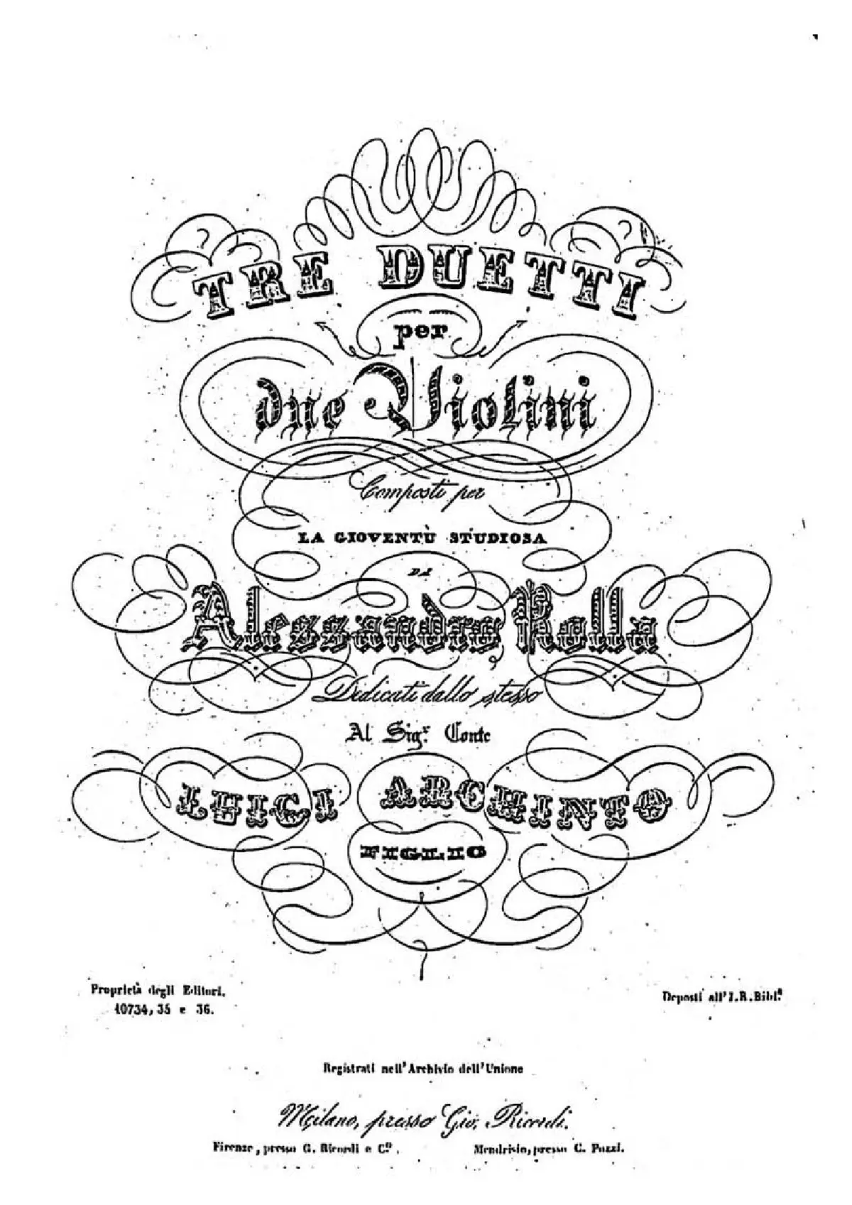 3 Duos for 2 Violins, BI 227, 199, 166 - Page 1