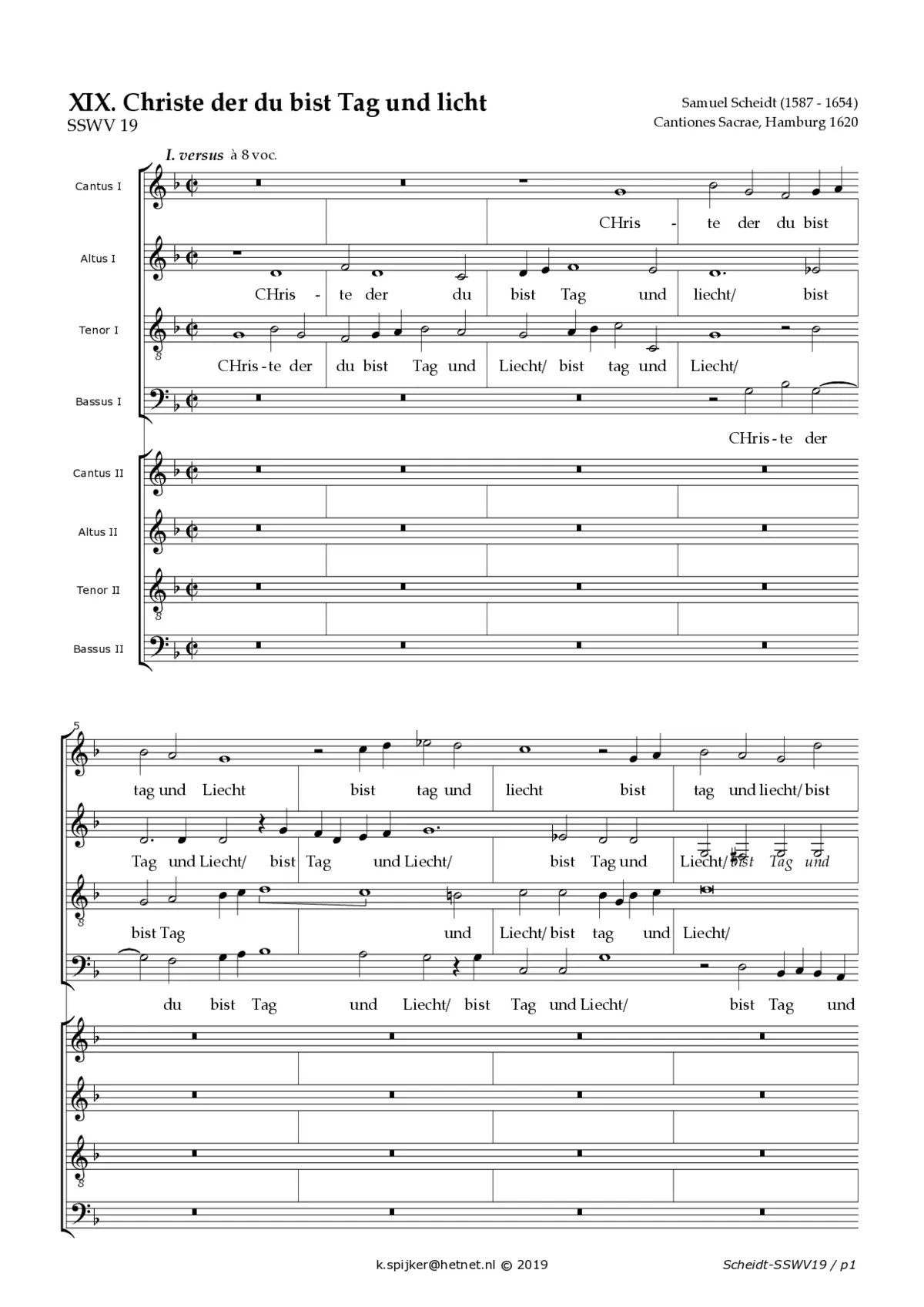 Christe, der du bist Tag und licht - Page 1