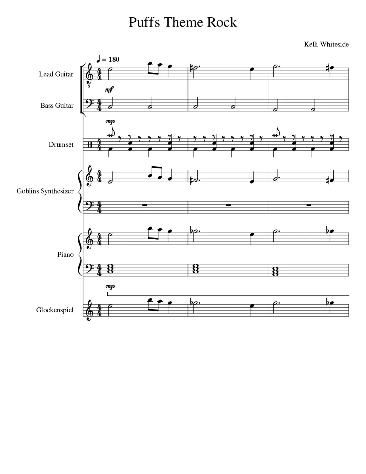 Puffs Theme Rock - Page 1