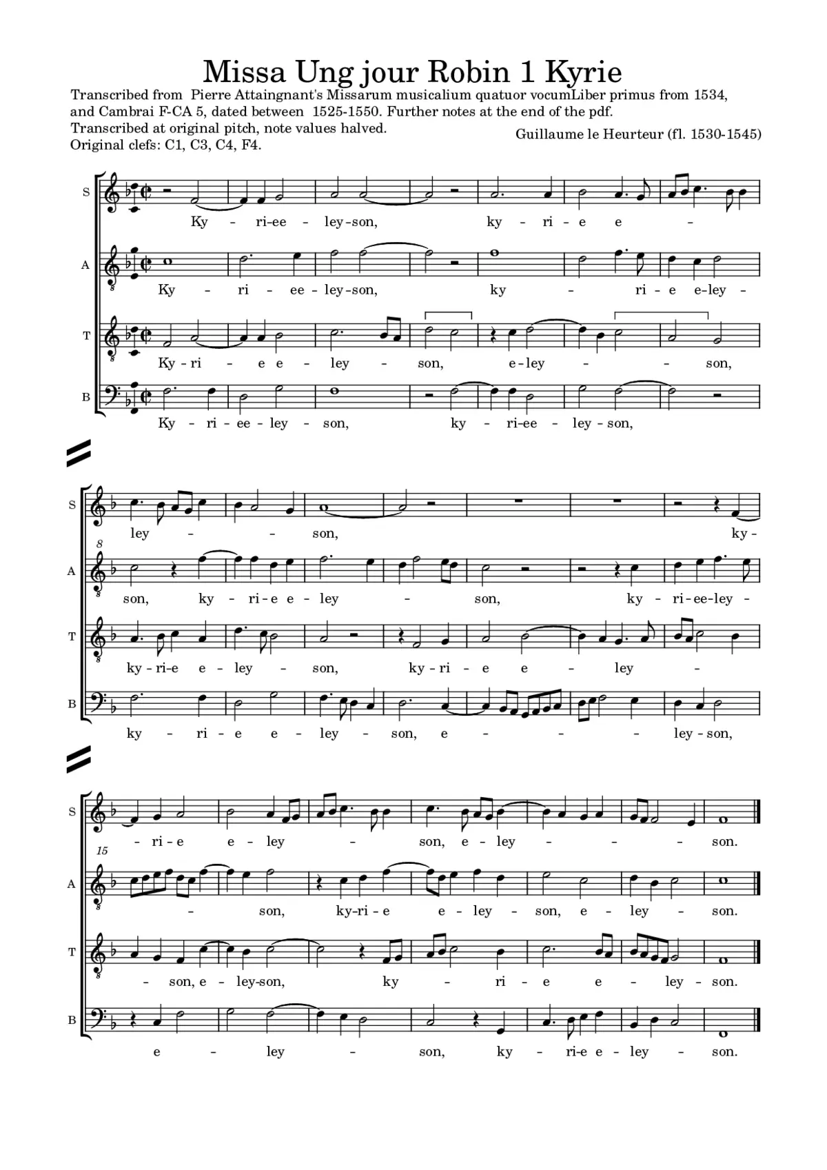 Missa Ung jour Robin - Page 1