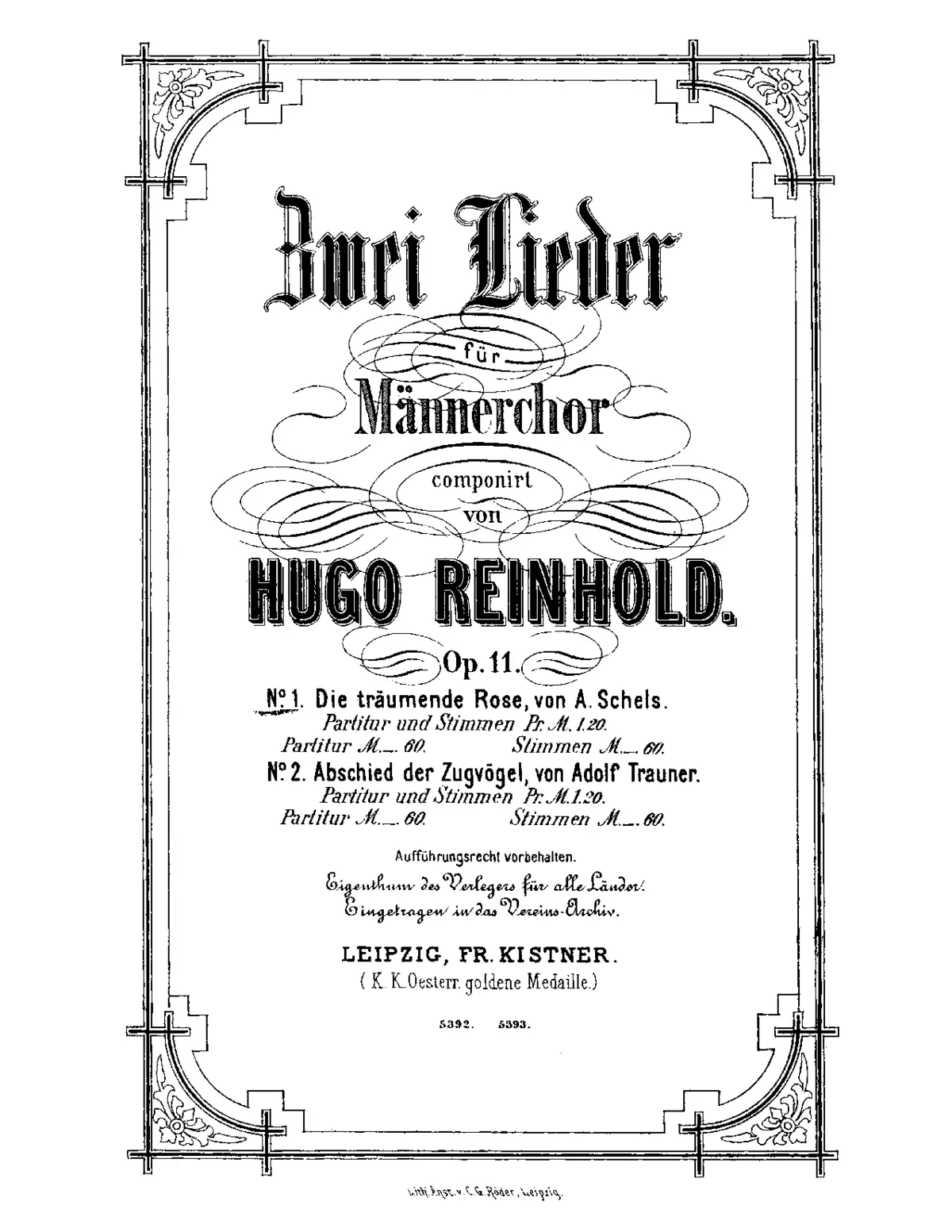 2 Lieder für Männerchor - Page 1
