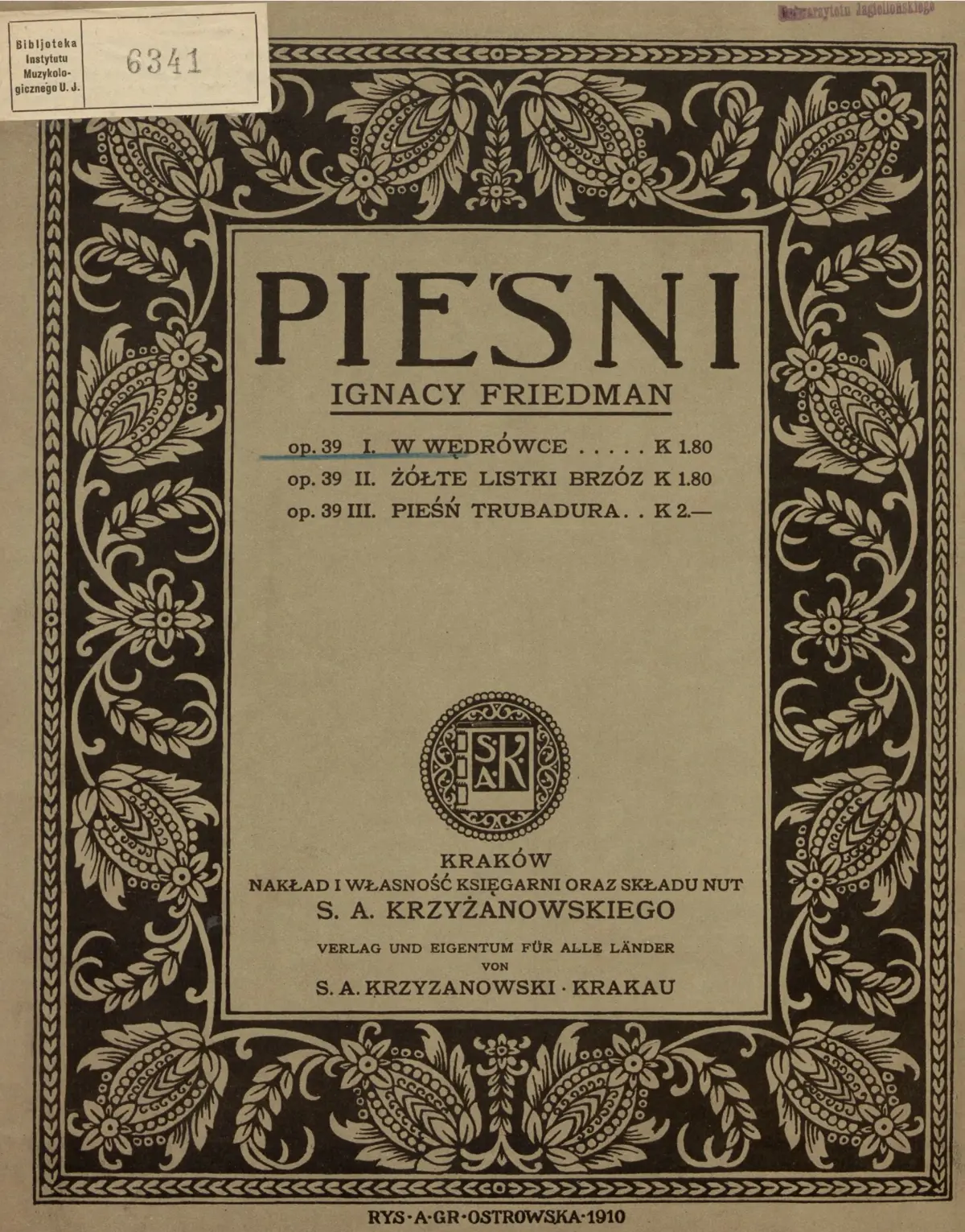 3 Pieśni - Page 1