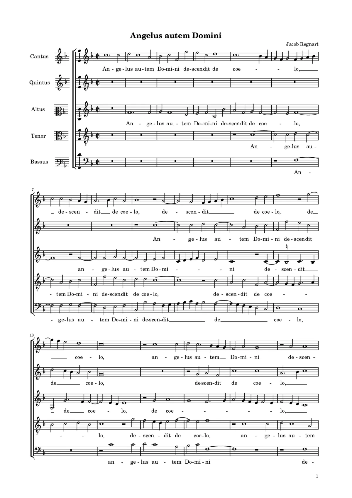 Angelus autem Domini - Page 1