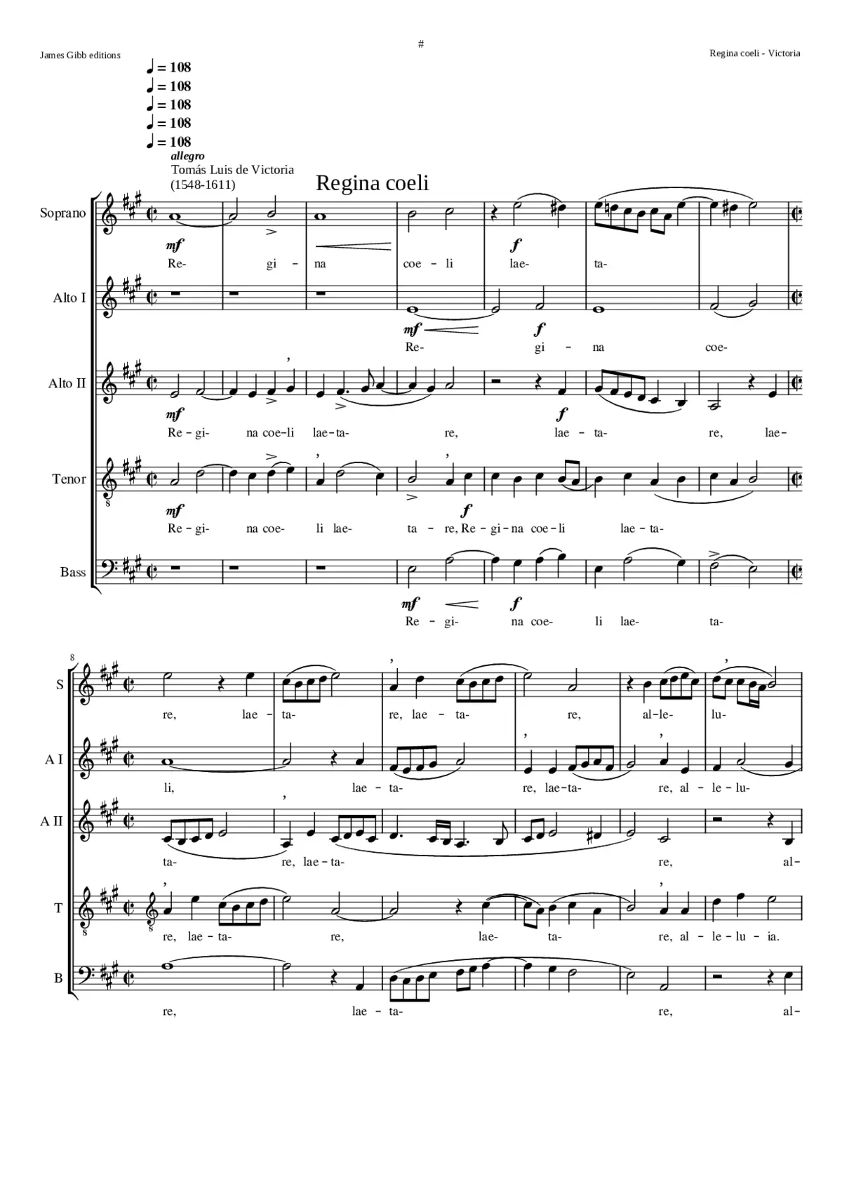Regina caeli laetare - Page 1
