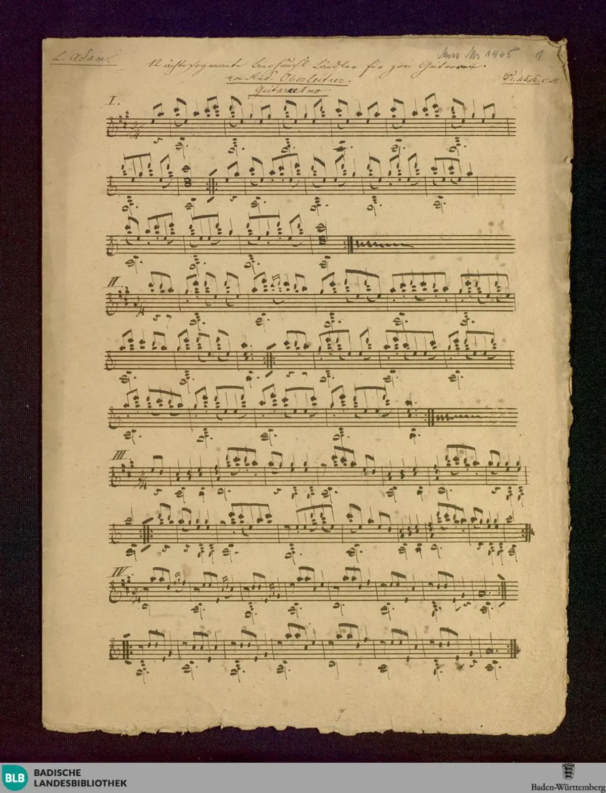 12 Bierhäusl Ländler für zwei Guitarren - Page 1