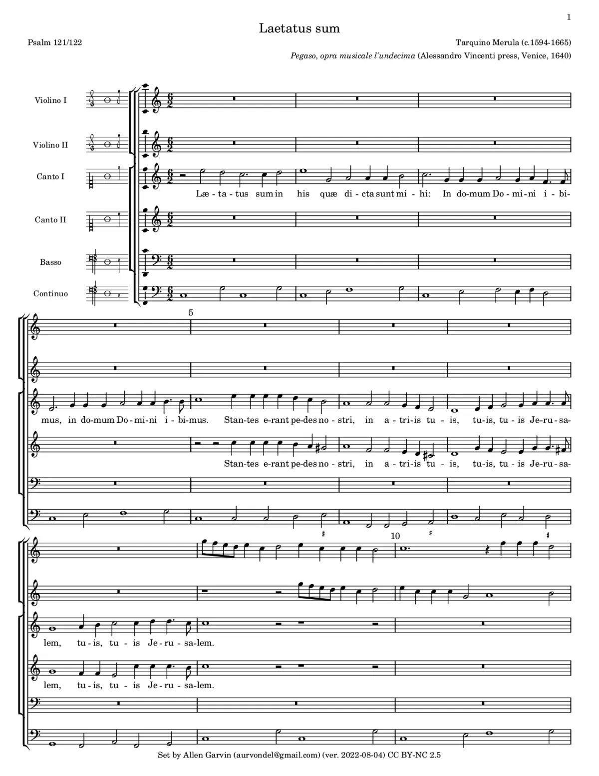 Laetatus sum - Page 1