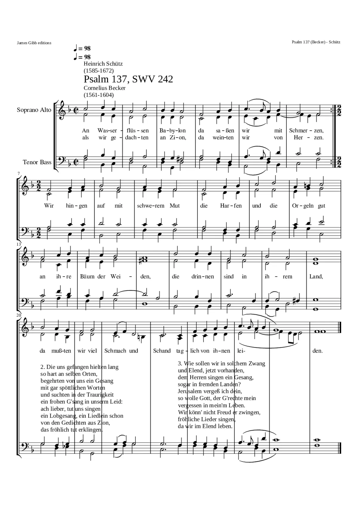 An Wasserflüssen Babylon SWV 242 - Page 1