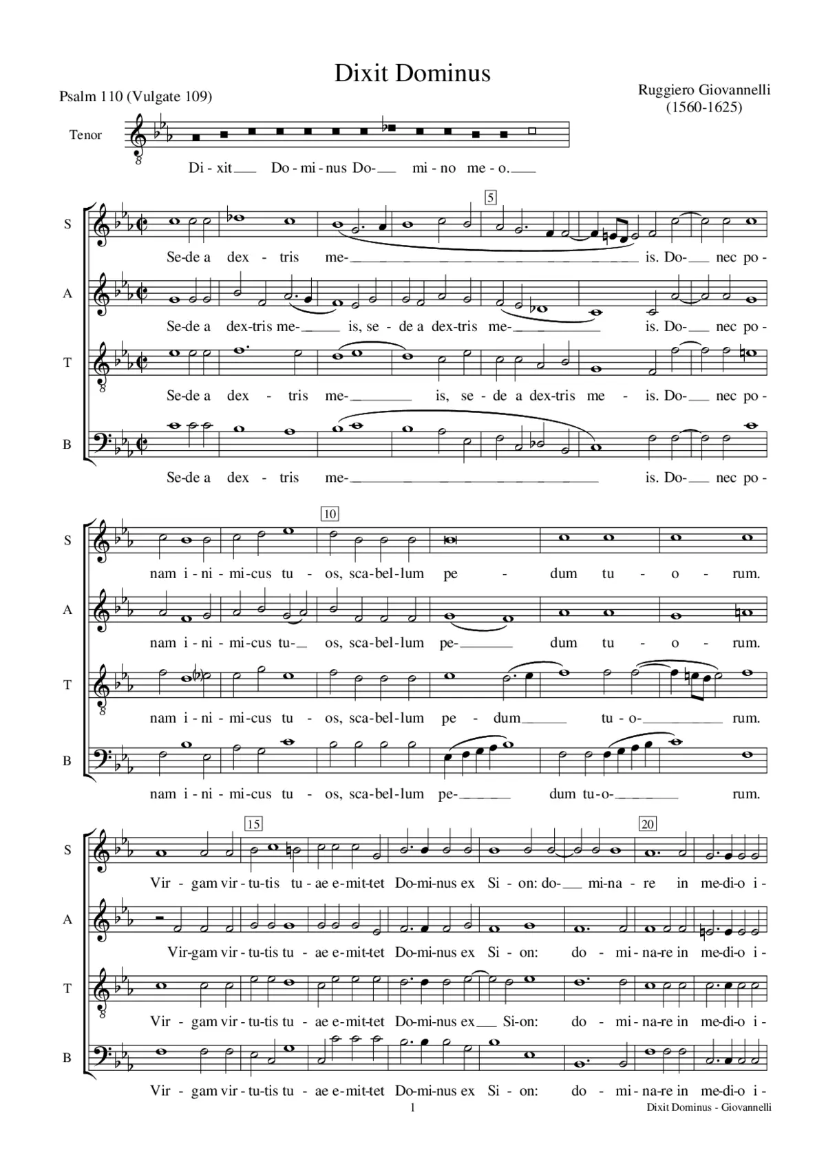 Dixit Dominus - Page 1