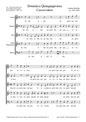 Sehet, wir gehen hinauf gen Jerusalem