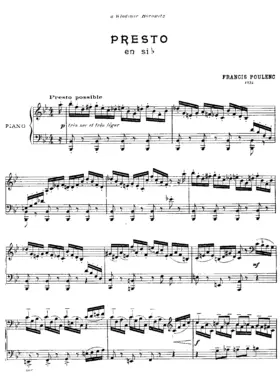 Presto in B-flat major