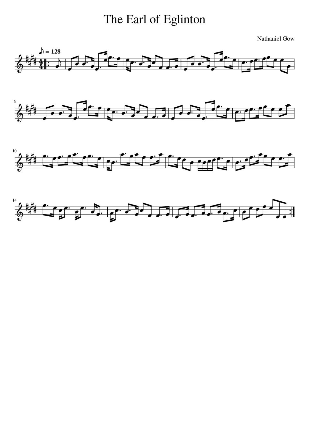 The Earl of Eglinton - Page 1