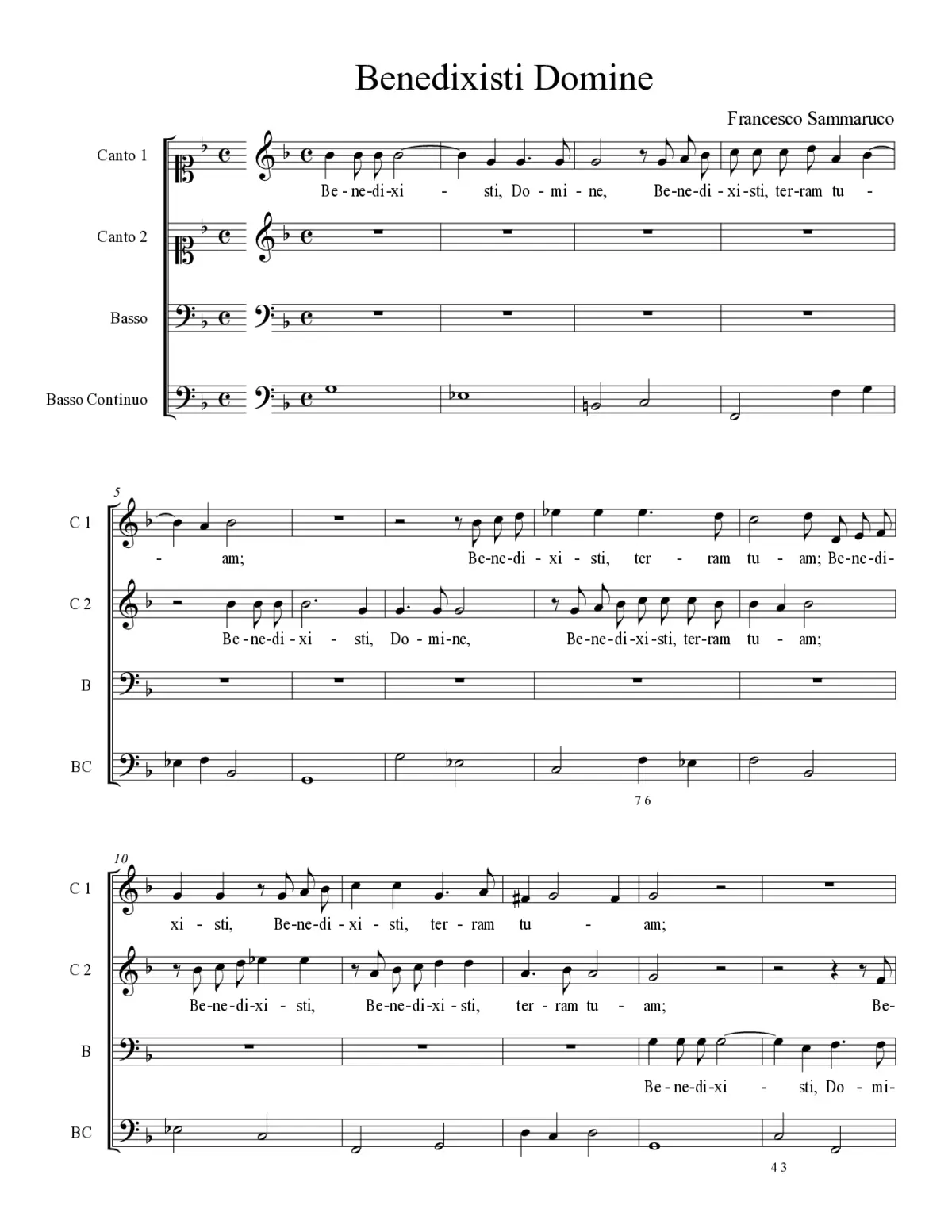 Benedixisti Domine - Page 1