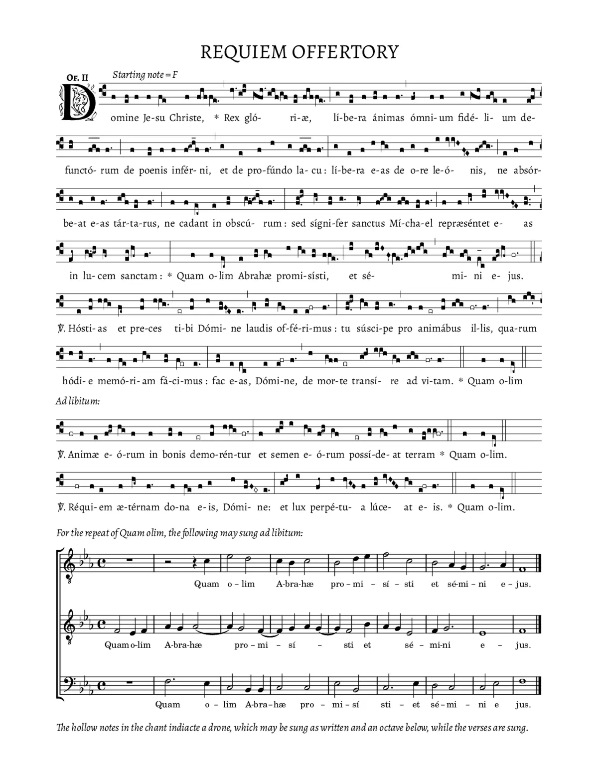 Domine Jesu Christe - chant with TTB refrain - Page 1