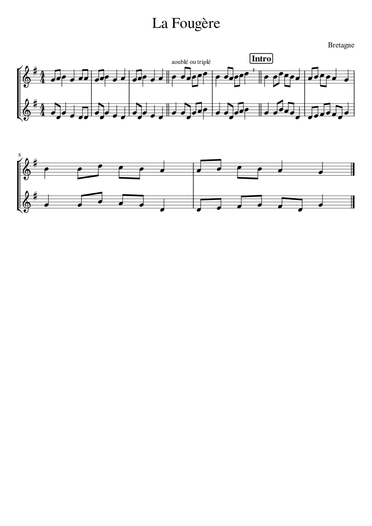 La Fougère - Page 1