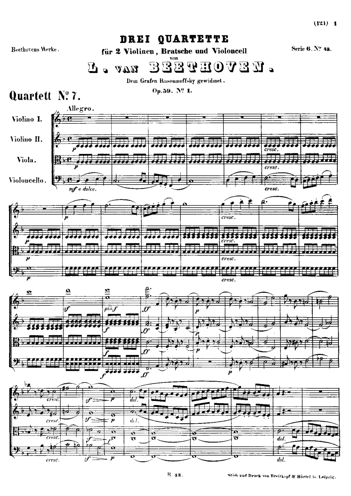 String Quartet No.7 - Page 1