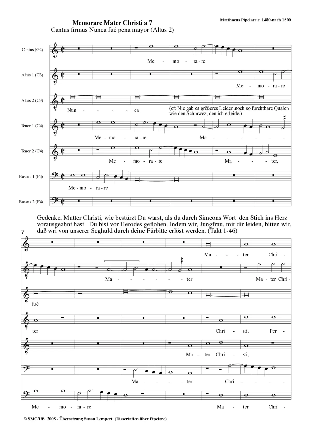 Memorare Mater Christi a 7 - Page 1