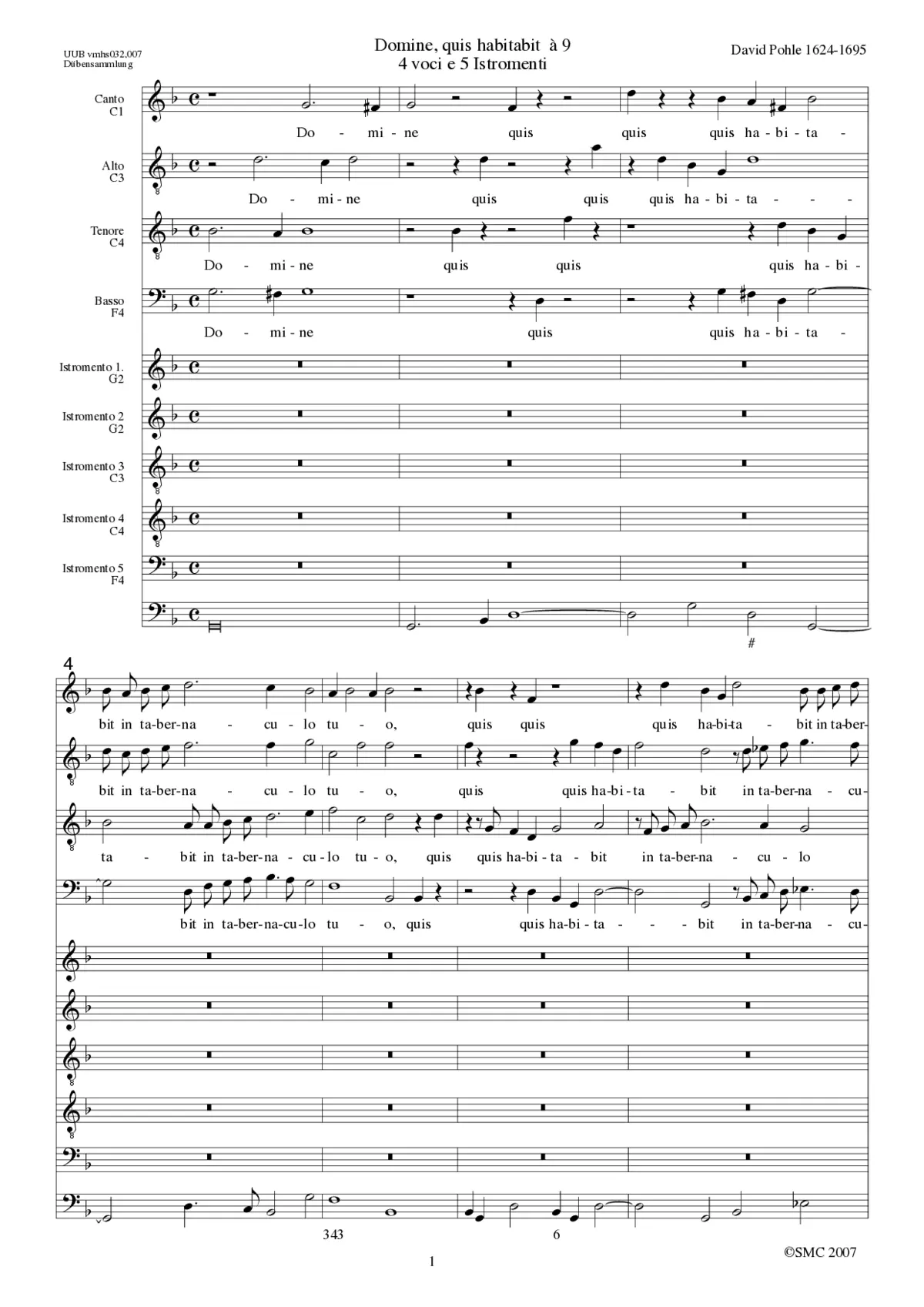 Domine, quis habitabit - Page 1